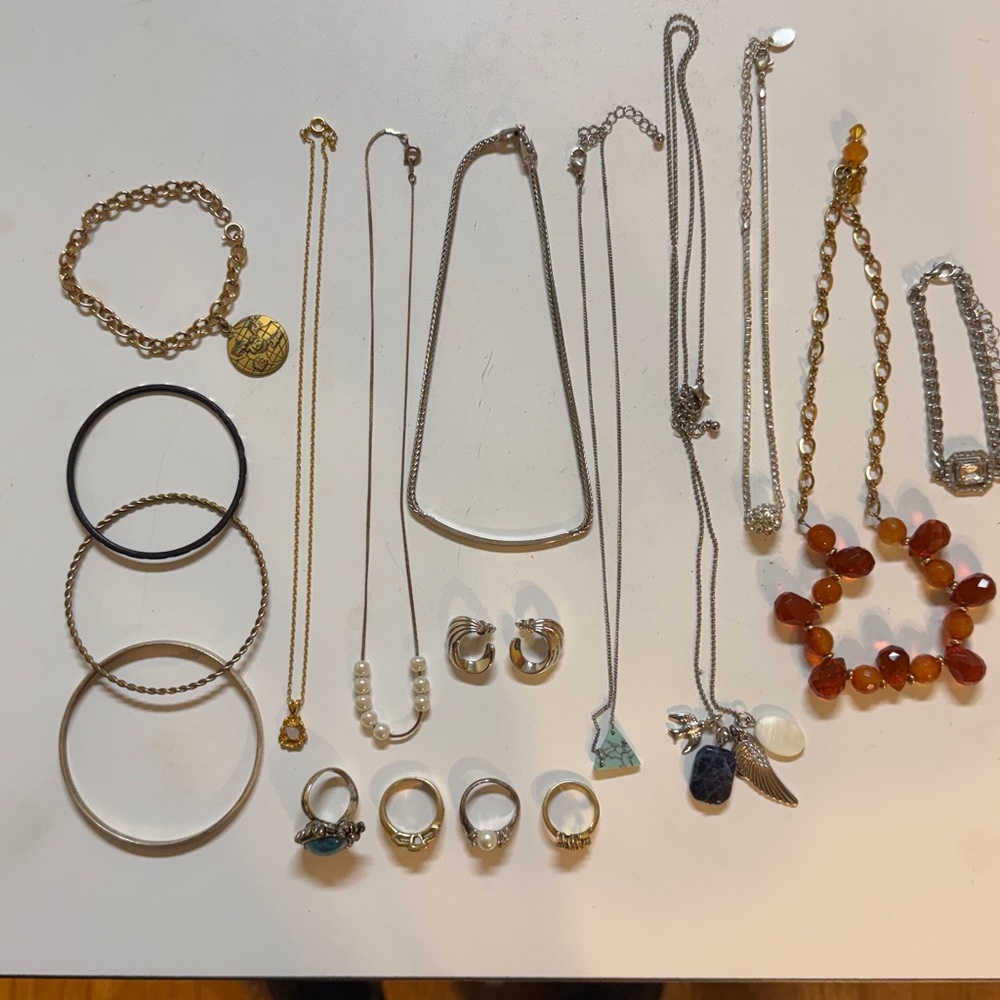 Elegant Silver and Gold Costume Jewelry Set